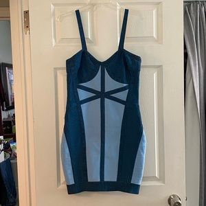 Blue bandage dress!!